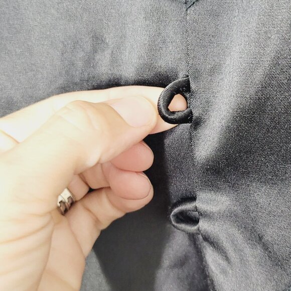 Betsey Johnson Black Cotton Blend Sleeveless Side Zip Midi Cocktail Dress Size 6 - Picture 7 of 12